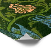 William Morris Violet und Columbine Art Rug Poster (Ecke)