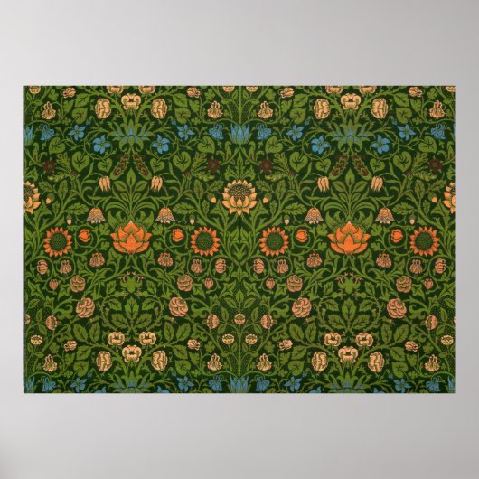 William Morris Violet und Columbine Art Rug Poster (Vorne)