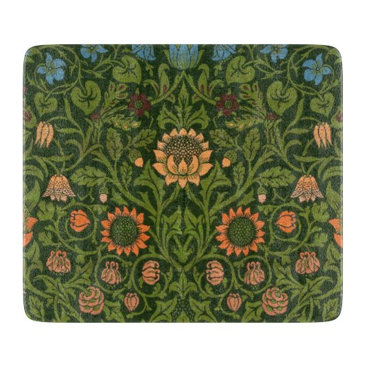 William Morris Violet und Columbine Art Rug Schneidebrett (Vorderseite)