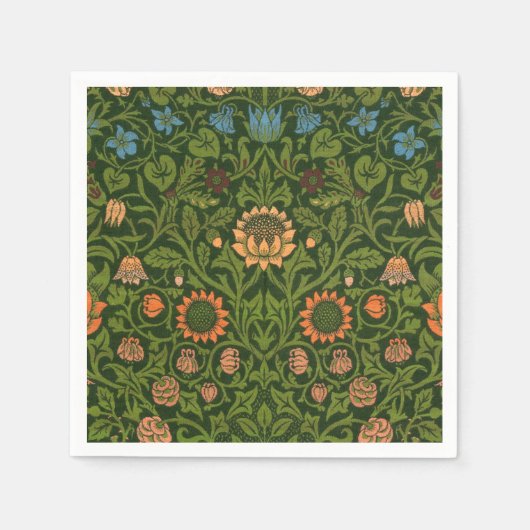 William Morris Violet und Columbine Art Rug Serviette (Vorderseite)