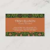 William Morris Violet und Columbine Art Rug Visitenkarte (Rückseite)