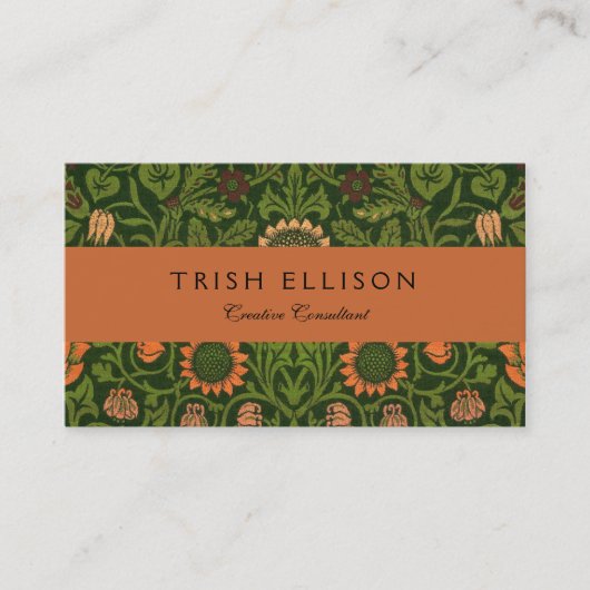 William Morris Violet und Columbine Art Rug Visitenkarte (Vorderseite)