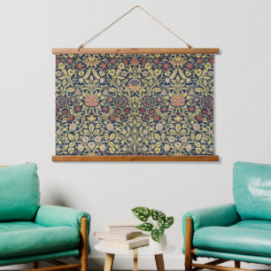 William Morris Violet und Columbine Art Wandteppich Mit Holzrahmen