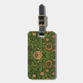William Morris Violett und Akelei Kunstteppich Gepäckanhänger (Vorderseite vertikal)