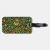 William Morris Violett und Akelei Kunstteppich Gepäckanhänger (Rückseite horizontal)