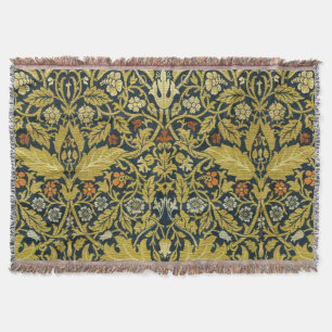 William Morris Violette Columbine Navy Blumen Decke