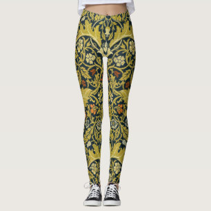 William Morris Violette Columbine Navy Blumen Leggings