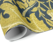 William Morris Violette Columbine Navy Blumenmuste Geschenkpapier (Rolleneckpunkt)