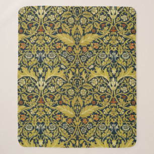 William Morris Violette Columbine Navy Blumenmuste Sherpadecke