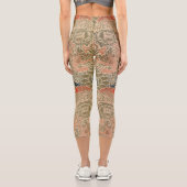William-Morris-Vögel-berühmtes Muster Capri Leggings (Rückseite)