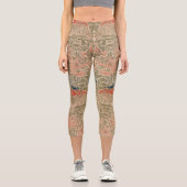William-Morris-Vögel-berühmtes Muster Capri Leggings (Vorderseite)