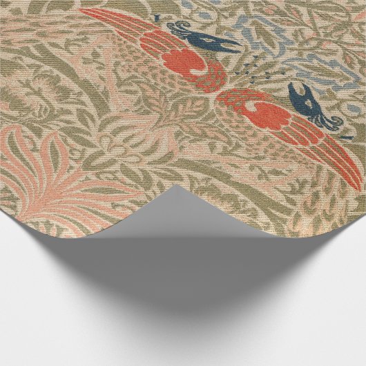 William-Morris-Vögel-berühmtes Muster Geschenkpapier (Ecke)