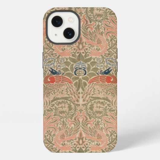 William-Morris-Vögel-berühmtes Muster iPhone Hülle (Rückseite)