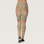 William-Morris-Vögel-berühmtes Muster Leggings (Rückseite)