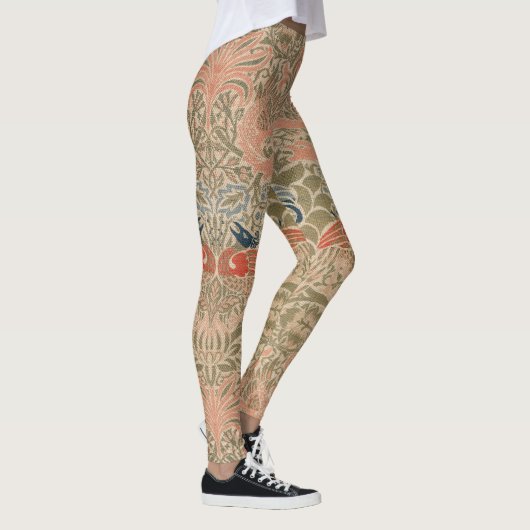 William-Morris-Vögel-berühmtes Muster Leggings (Rechts)