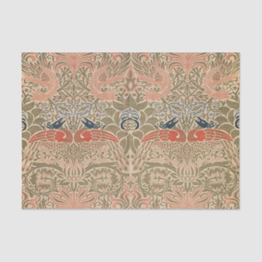 William-Morris-Vögel-berühmtes Muster Seidenpapier (Vorderseite)