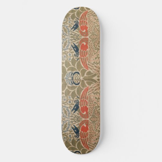 William-Morris-Vögel-berühmtes Muster Skateboard (Vorderseite)
