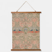 William-Morris-Vögel-berühmtes Muster Wandteppich Mit Holzrahmen (Vorderseite)