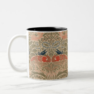 William-Morris-Vögel-berühmtes Muster Zweifarbige Tasse