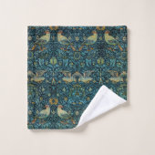 William Morris Vögel & Blumenmuster Badhandtuch Set (Waschlappen)