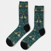 William Morris Vögel & Blumenmuster Socken (Linkes Detail)