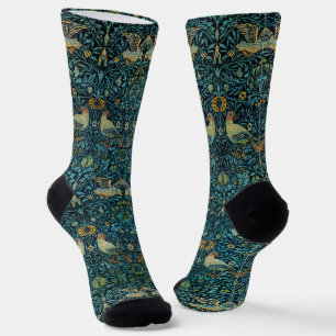 William Morris Vögel & Blumenmuster Socken