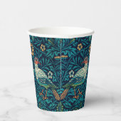 William Morris - Vögel Blumenmuster Splicing Pappbecher (Rechts)