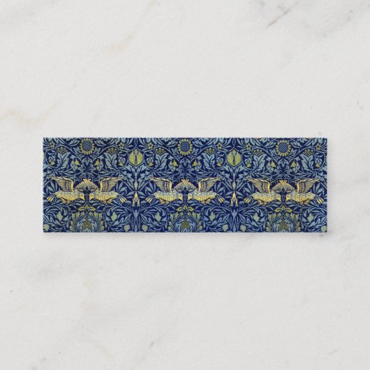 William Morris-Vogel-Muster Mini Visitenkarte (Vorderseite)