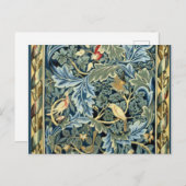 William Morris Vögel und Acanthus Postkarte (Vorne/Hinten)