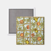 William Morris Vögel und Blume Muster Magnet (Vorderseite/Rückseite)