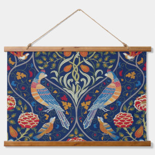 William Morris, Vögel und Blume Wandteppich Mit Holzrahmen