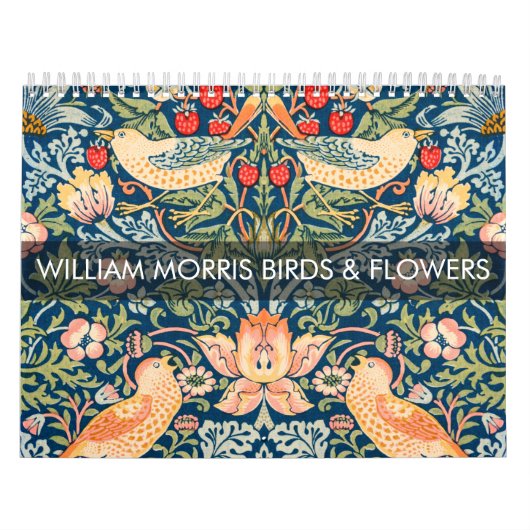 William Morris Vögel und Blumen Design Kalender (Titelbild)