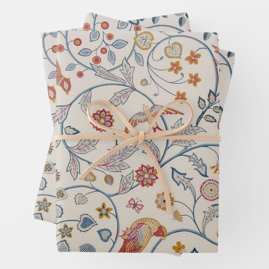 William Morris, Vogel- und Blumendesign Geschenkpapier Set (Beispiel)