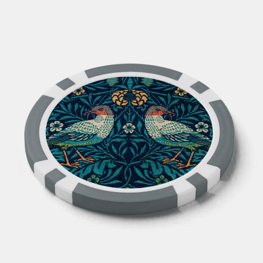 William Morris - Vögel und Blumenmuster Pokerchips (Einzeln)