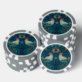 William Morris - Vögel und Blumenmuster Pokerchips (Stapel)