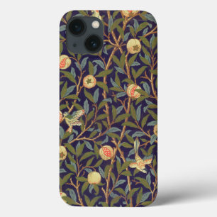 William Morris Vogel und Granatapfel Blumen Vintag iPhone 13 Hülle