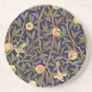 William Morris Vogel und Granatapfel Getränkeuntersetzer
