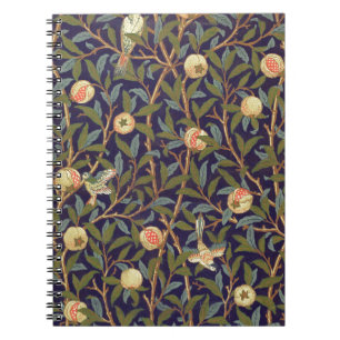 William Morris Vogel und Granatapfel Notizblock