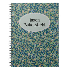 William Morris "Vogel und Granatapfel" Personalisi Notizblock
