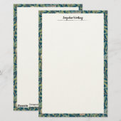 William Morris "Vogel und Granatapfel" Schreibware Briefpapier (Vorne/Hinten)