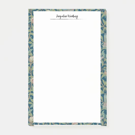 William Morris "Vogel und Granatapfel" Schreibware Post-it Klebezettel (Vorderseite)