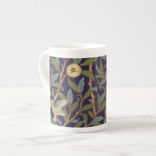 William Morris Vogel und Granatapfel Vintage-Blume Porzellantasse