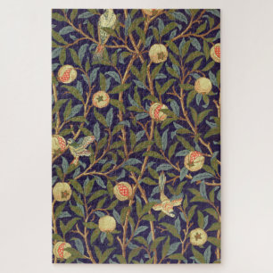 William Morris Vogel und Granatapfel Vintage-Blume Puzzle