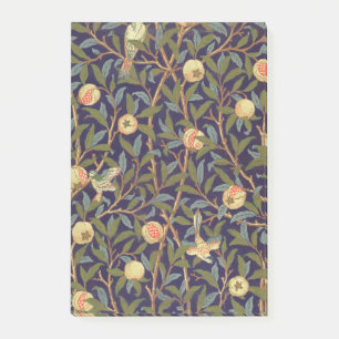 William Morris Vogel und Granatapfel Vintage-Kunst Post-it Klebezettel
