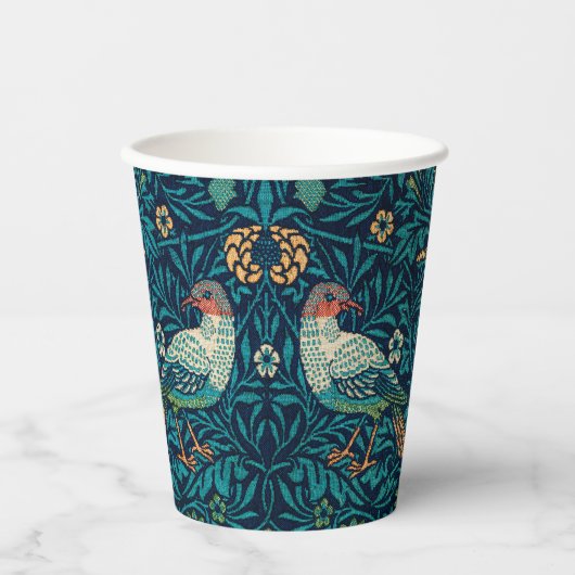 William Morris - Vogelflorale Muster-Splicing Pappbecher (Vorderseite)