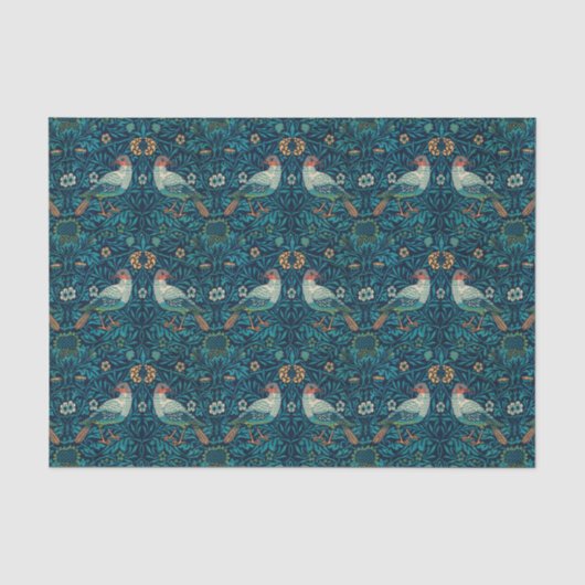 William Morris - Vogelflorale Muster-Splicing Seidenpapier (Vorderseite)