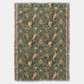 William Morris Wald Blumen Hasen Weihnachten Decke (Vorderseite Vertikal)