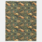 William Morris Wald Blumen Hasen Weihnachten Fleecedecke (Vorderseite)