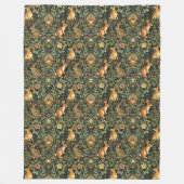 William Morris Wald Blumen Hasen Weihnachten Fleecedecke (Vorderseite)