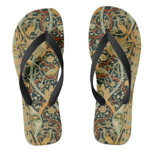 William Morris Wald-Tapetenmuster: Vintage Badesandalen